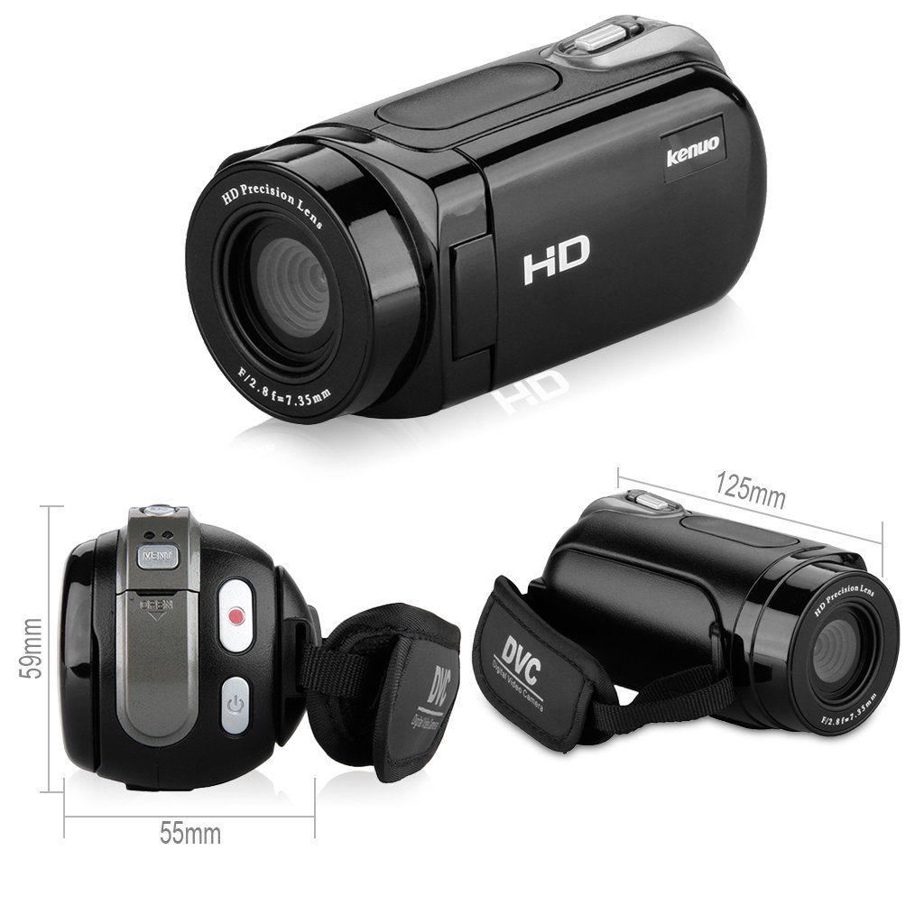 KENUO BUDGET 1080P FULL HD HDV-801S 1920X1080P 16MP 8X ZOOM CAMCORDER NEW BOXED 